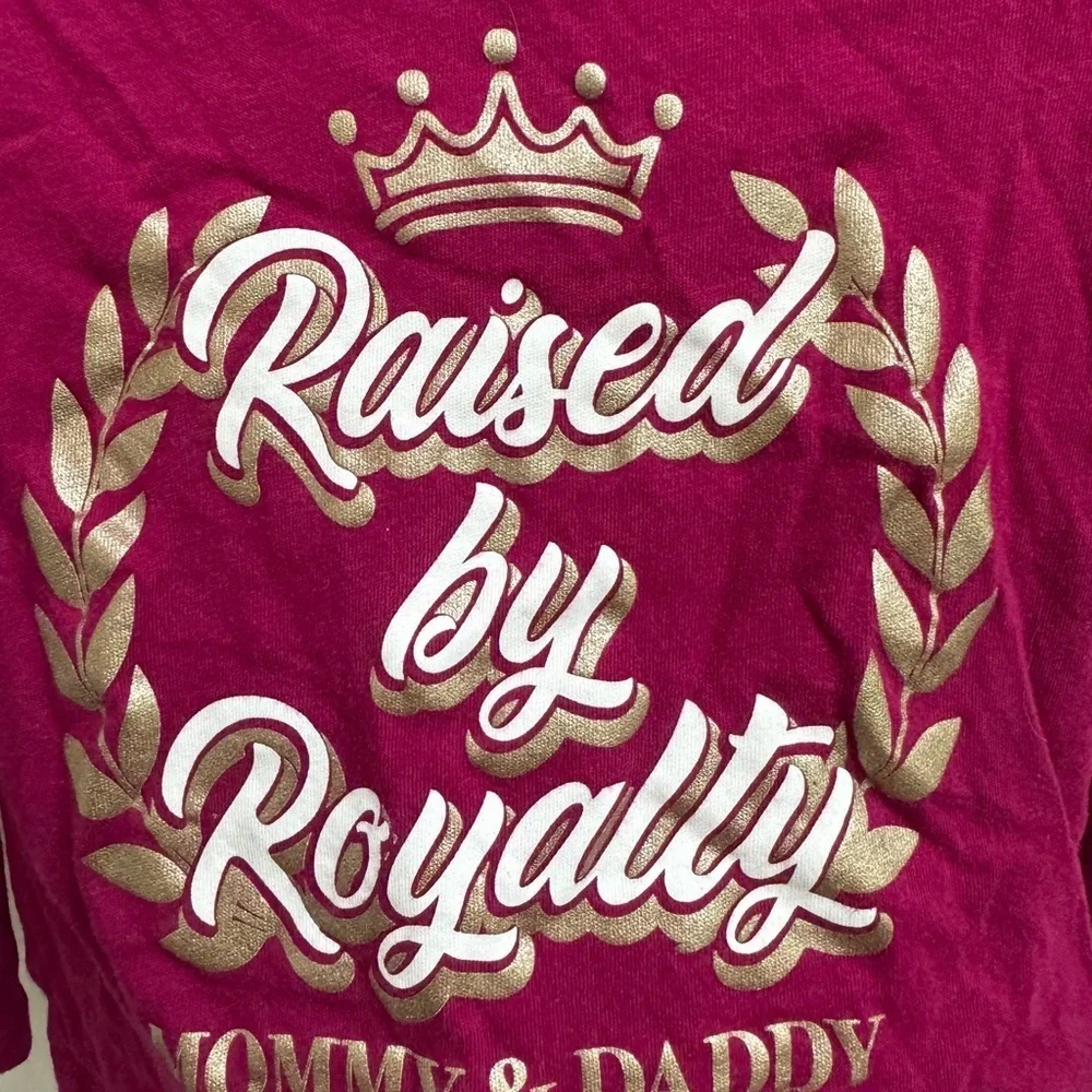 NWOT The Children’s Place 2T Raised by Royalty Girls Long Sleeve Burgundy Top